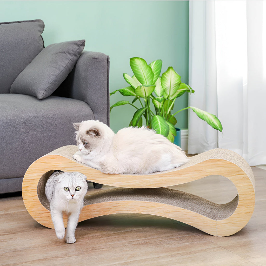 Lettino per Gatti con Grattugia Curva e Poggiartigli | Meowbutter