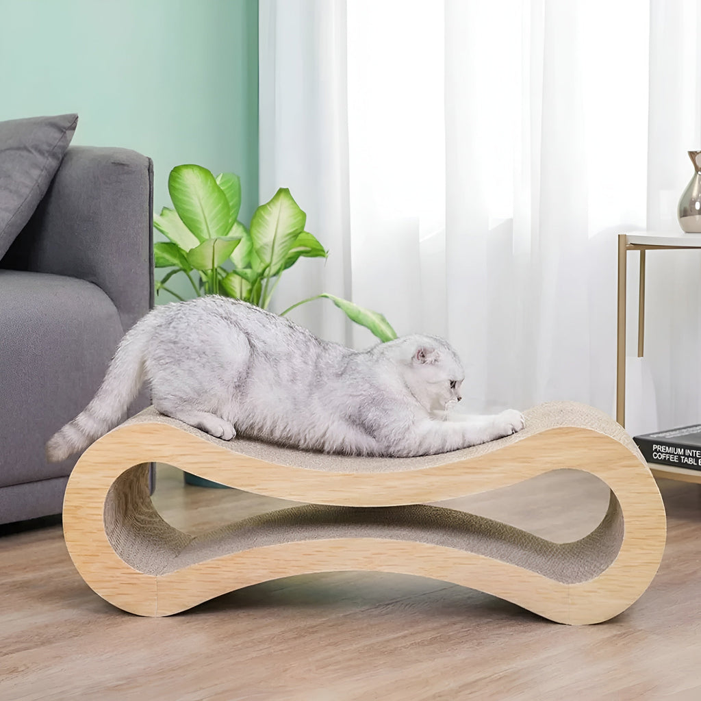 Lettino per Gatti con Grattugia Curva e Poggiartigli | Meowbutter