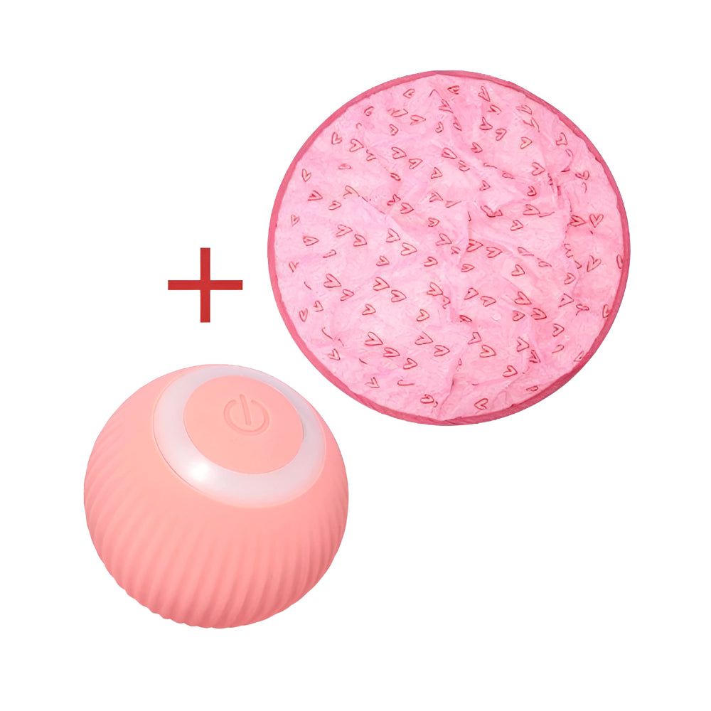 Conjunto de brinquedos interativos para gatos — tapete macio e bola rolante contínua