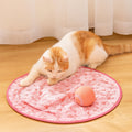 Conjunto de brinquedos interativos para gatos — tapete macio e bola rolante contínua