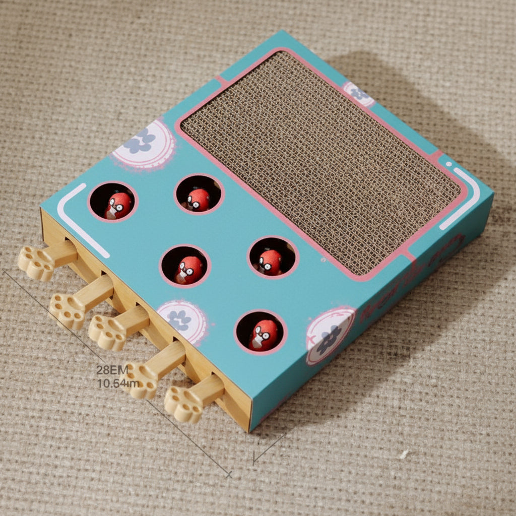 Puzzle modulaire pour chat — Griffoir résistant avec jouet interactif intégré