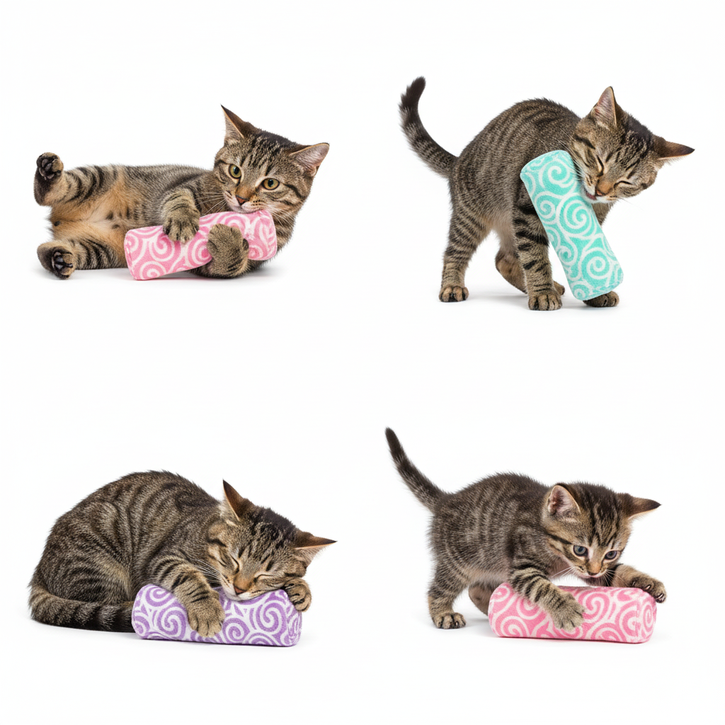 Cat Toy Catnip Pillow Plush Interactive Chew Kick Toy Cats | Meowbutter