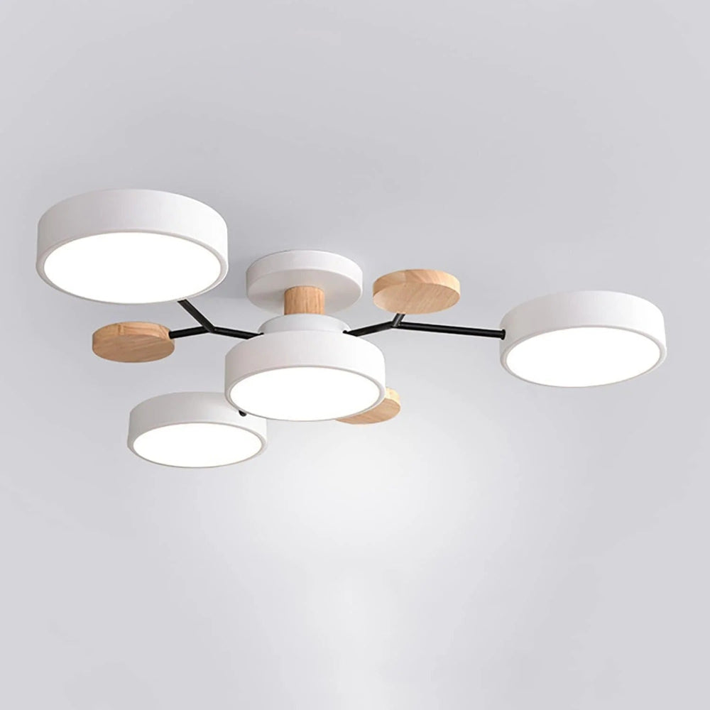 Moderne LED-loftslampe - cirkulært halvrundt design