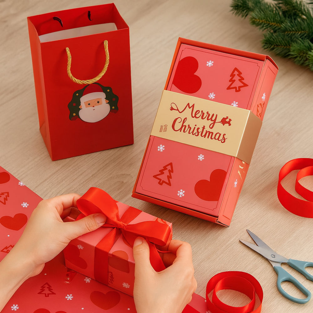Gavekortsett i gaveeske til feiringer — pop-up-design, holder for foto og melding