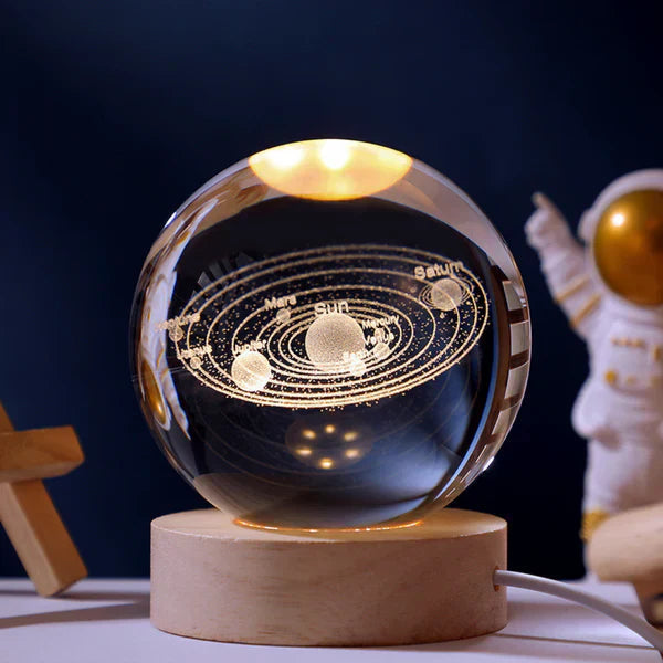 CelestialGlow éjszakai gömb — 3D-s űrgravírozások, 3.15 x 2.36 hüvelyk
