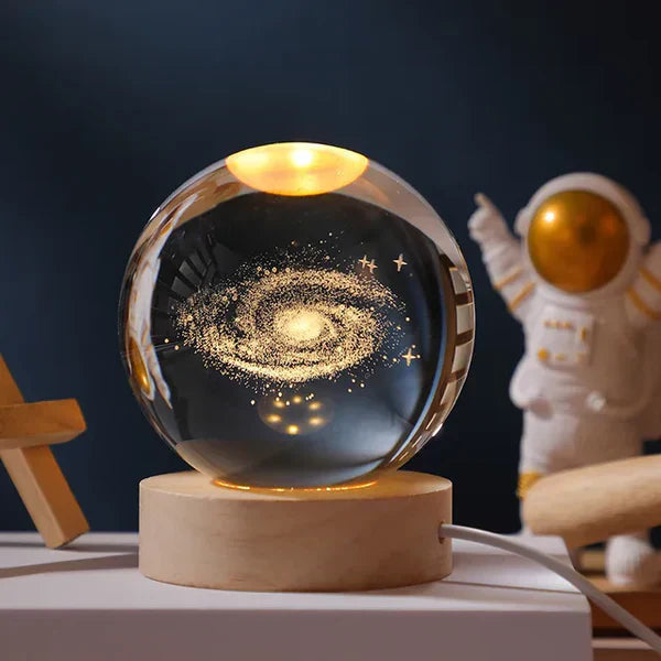 CelestialGlow éjszakai gömb — 3D-s űrgravírozások, 3.15 x 2.36 hüvelyk