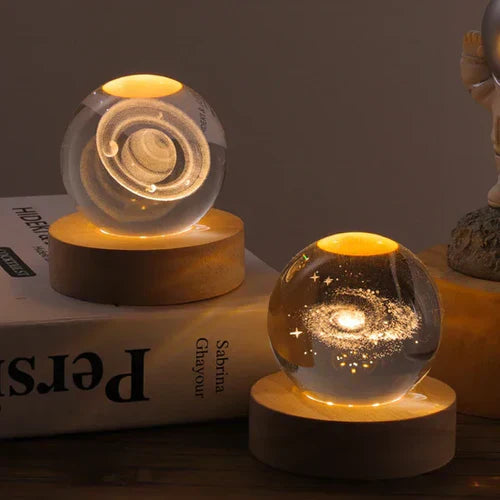 CelestialGlow éjszakai gömb — 3D-s űrgravírozások, 3.15 x 2.36 hüvelyk
