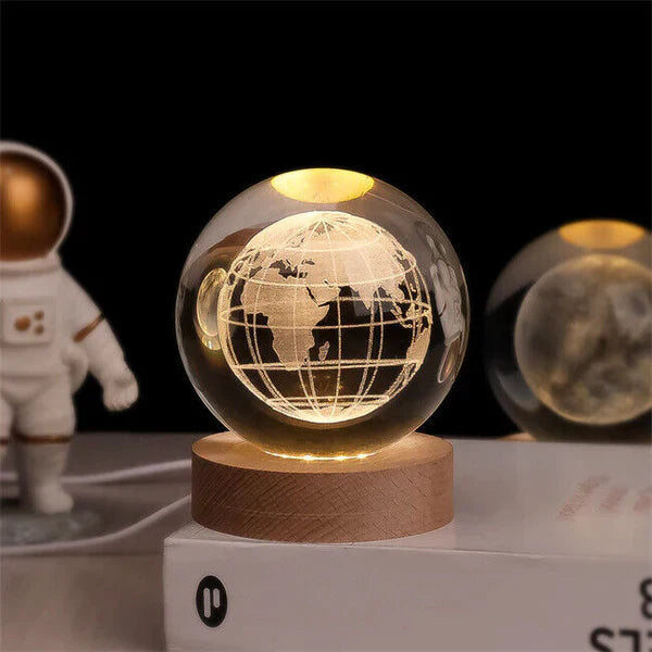 CelestialGlow éjszakai gömb — 3D-s űrgravírozások, 3.15 x 2.36 hüvelyk