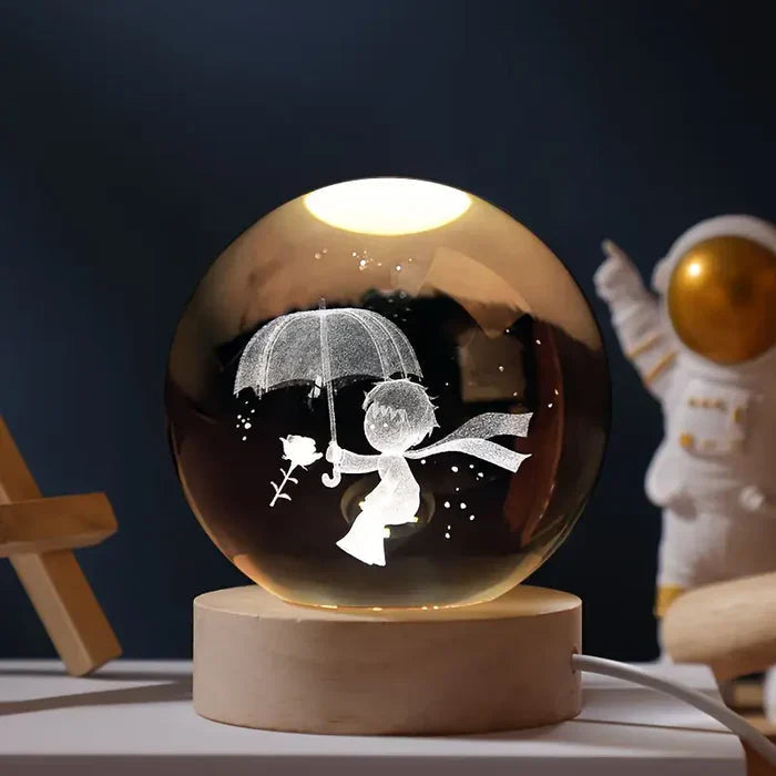 CelestialGlow éjszakai gömb — 3D-s űrgravírozások, 3.15 x 2.36 hüvelyk