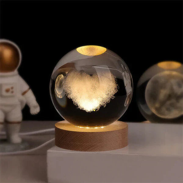 CelestialGlow éjszakai gömb — 3D-s űrgravírozások, 3.15 x 2.36 hüvelyk