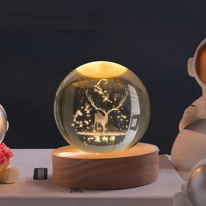 CelestialGlow éjszakai gömb — 3D-s űrgravírozások, 3.15 x 2.36 hüvelyk