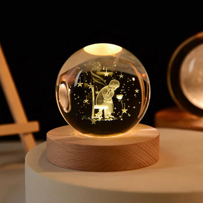 CelestialGlow éjszakai gömb — 3D-s űrgravírozások, 3.15 x 2.36 hüvelyk
