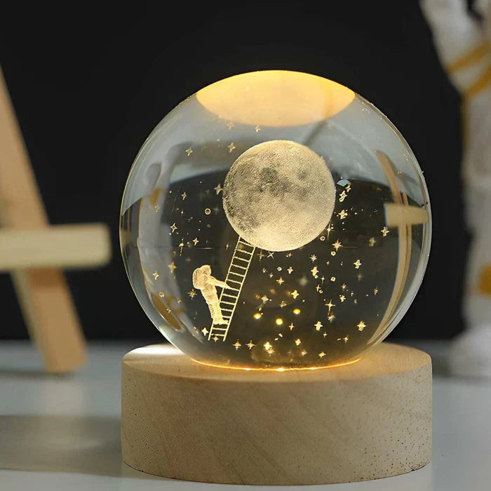 CelestialGlow éjszakai gömb — 3D-s űrgravírozások, 3.15 x 2.36 hüvelyk