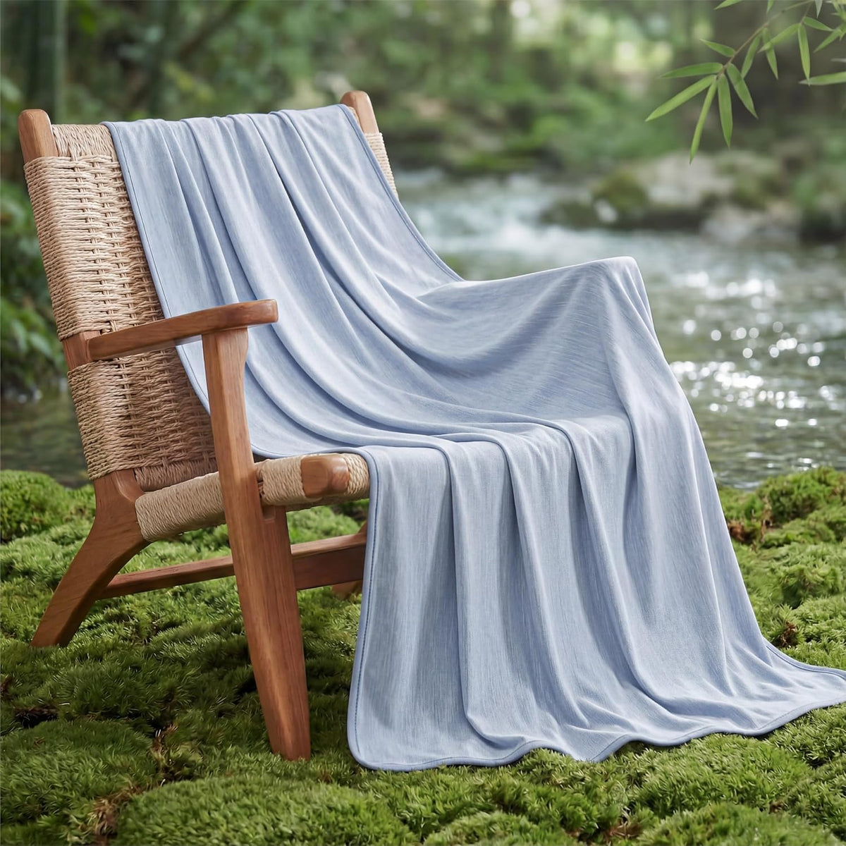 Cozy Comfort bambus-kølende plaid - let, temperaturregulerende
