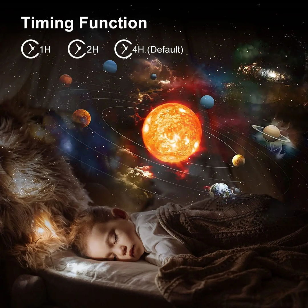 Celestial Oasis Galaxy Projector — 360 Degree Rotation, Programmable Controls, Removable HD Disc Inserts