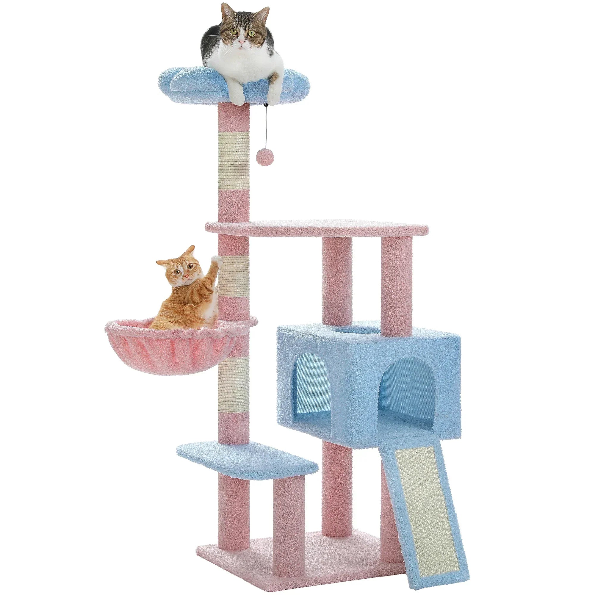 Charming Collection Flower Design Multi-Level Cat Tree — Scratching Posts & Elevated Platforms
