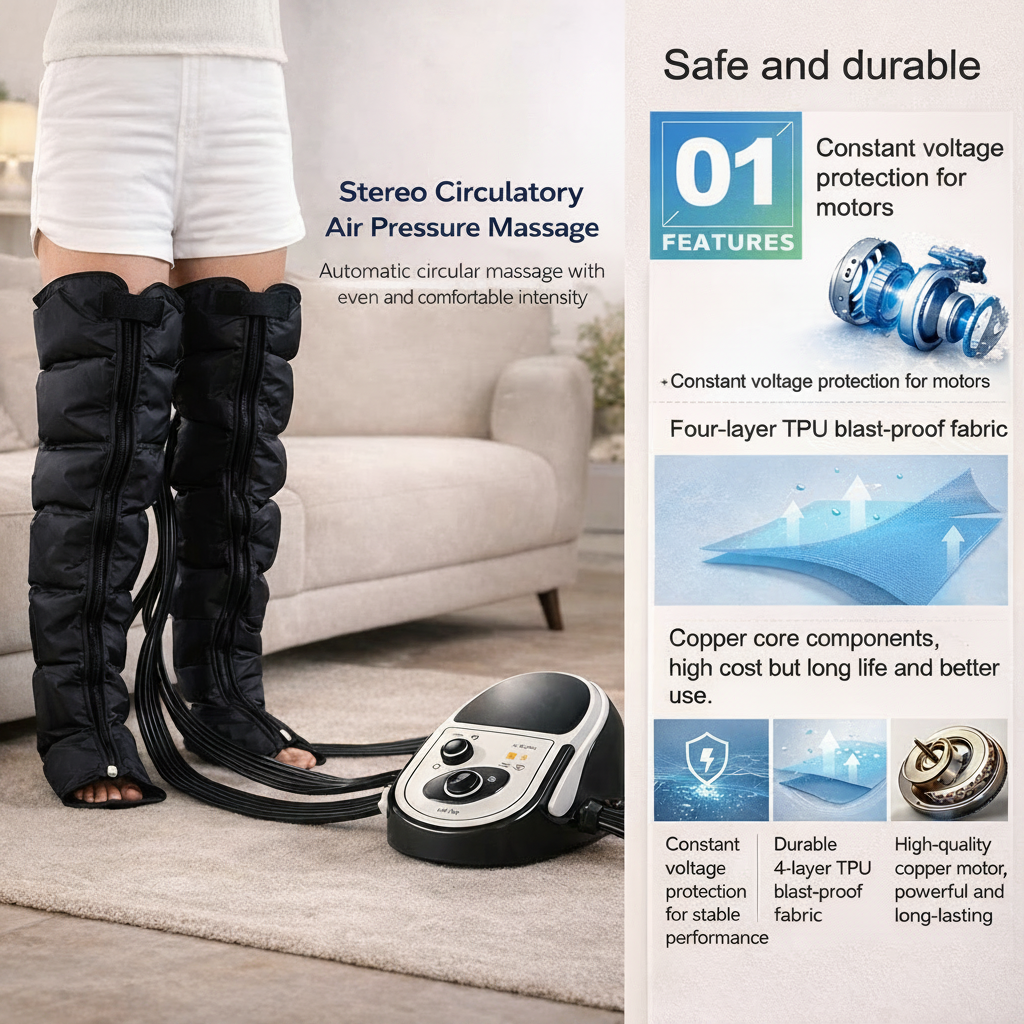 Slip In, Settle Down – Air Compression Leg Massager for Quiet Afternoons