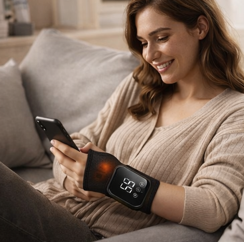 Heated Wrist Massager for Typing Fatigue, Wrist Tension, and Daily Comfort