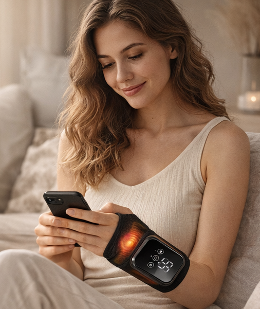 Heated Wrist Massager for Typing Fatigue, Wrist Tension, and Daily Comfort