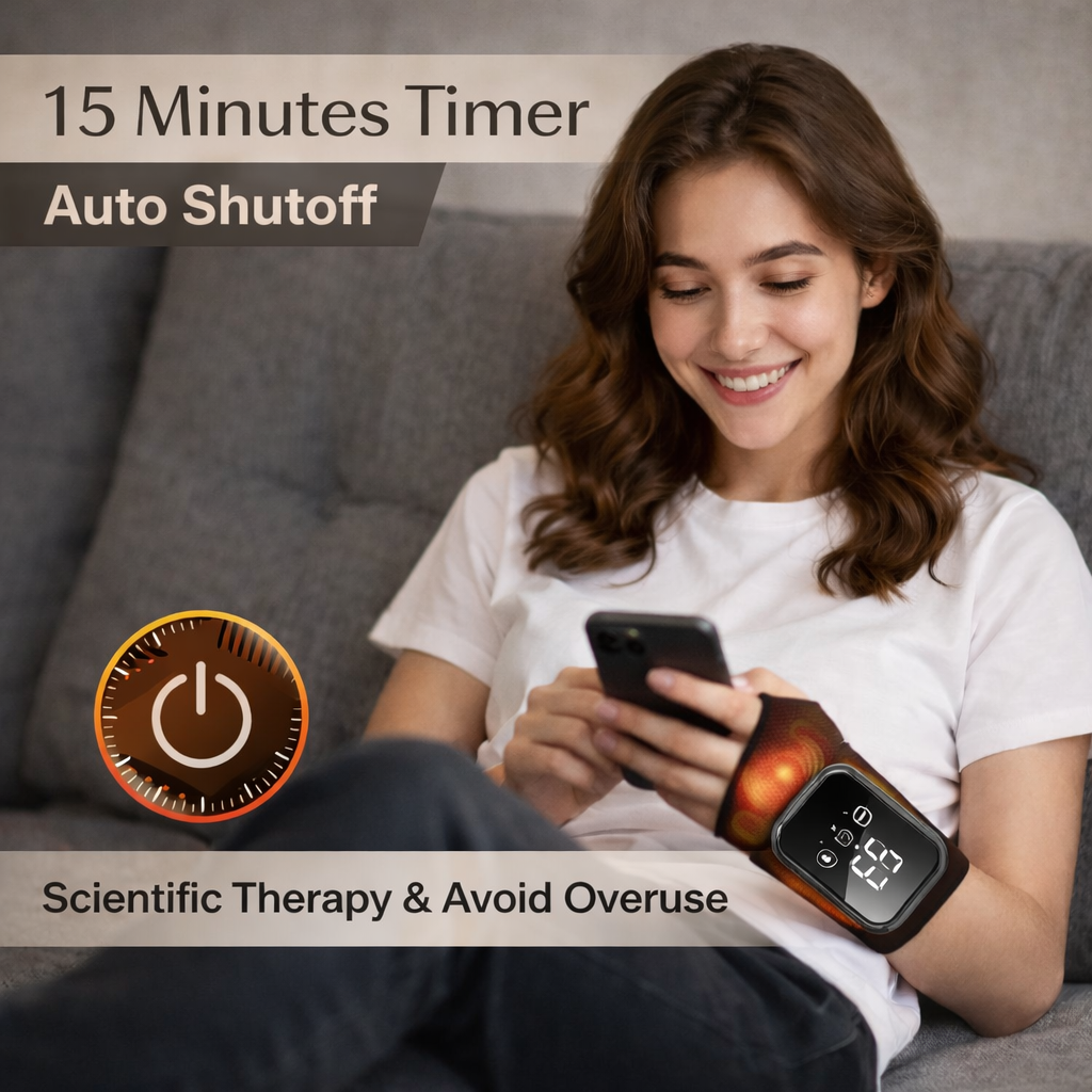 Heated Wrist Massager for Typing Fatigue, Wrist Tension, and Daily Comfort