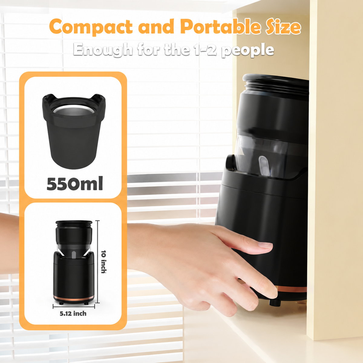 Compact Countertop Ice Cream Maker — Automatic Freezing Cycle