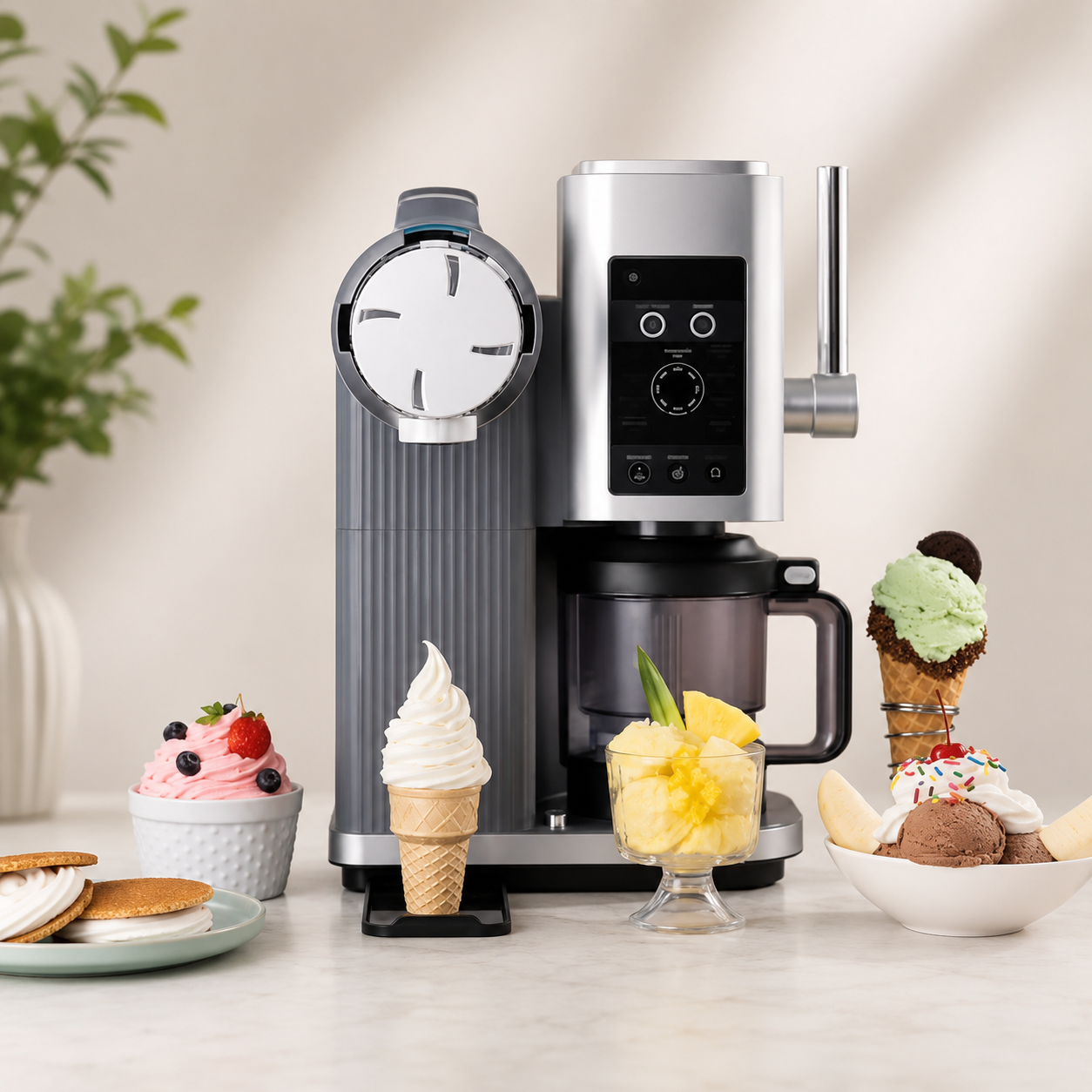 Macchina per gelato, yogurt congelato, sorbetto da cucina | Meowbutter