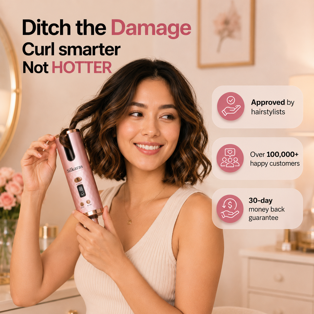 Cordless Auto-Rotating Hair Curler for Effortless, Everyday Curls
