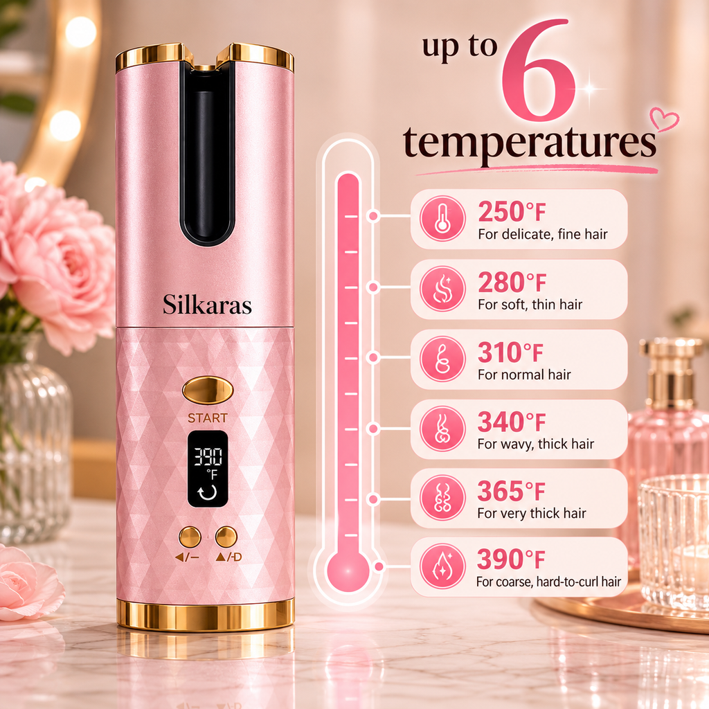 Cordless Auto-Rotating Hair Curler for Effortless, Everyday Curls