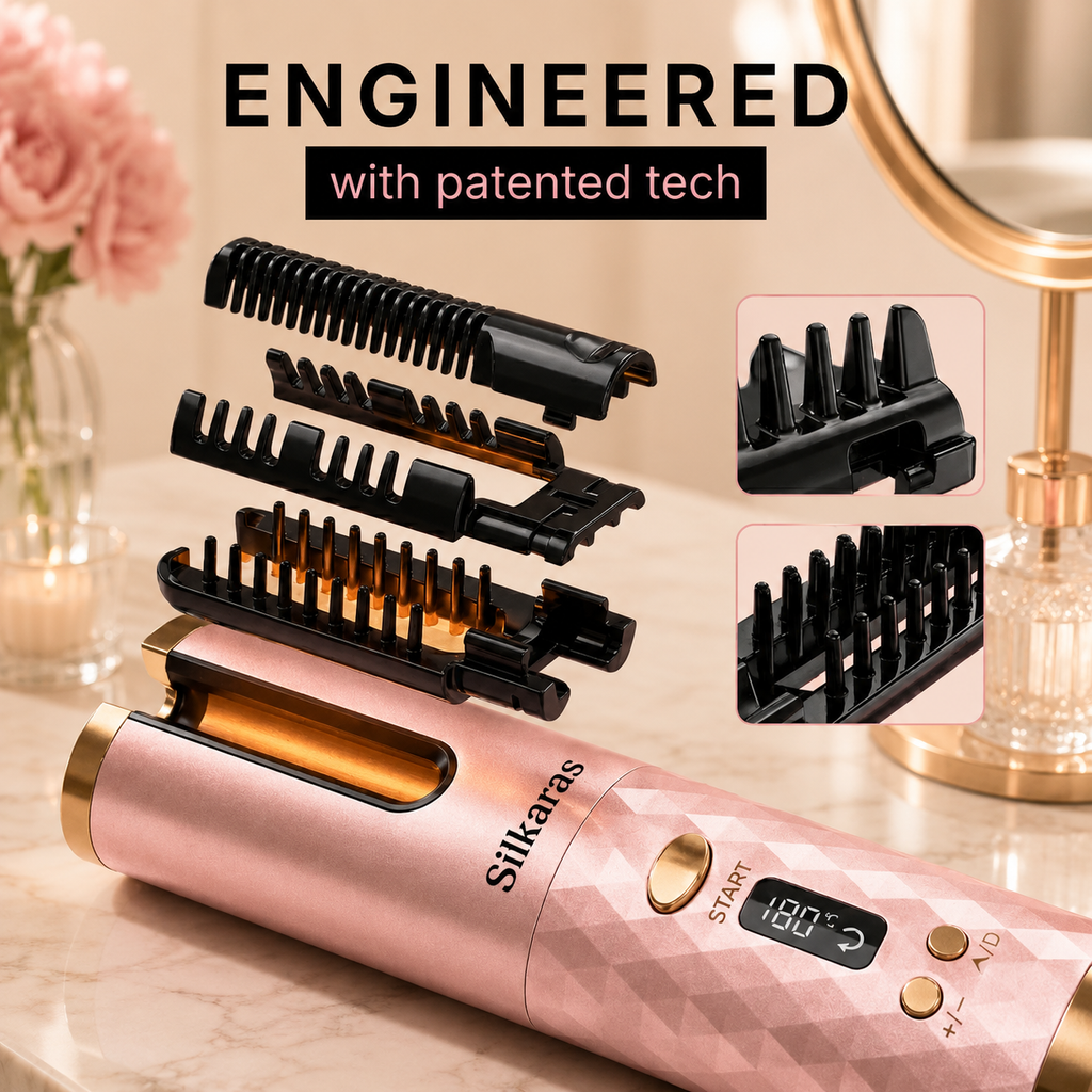 Cordless Auto-Rotating Hair Curler for Effortless, Everyday Curls