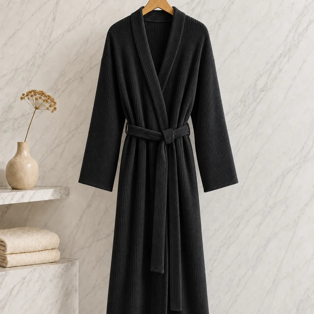 Lounge Robe In Fleece Fabric For Cozy Home Comfort