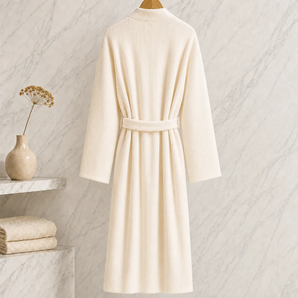 Lounge Robe In Fleece Fabric For Cozy Home Comfort