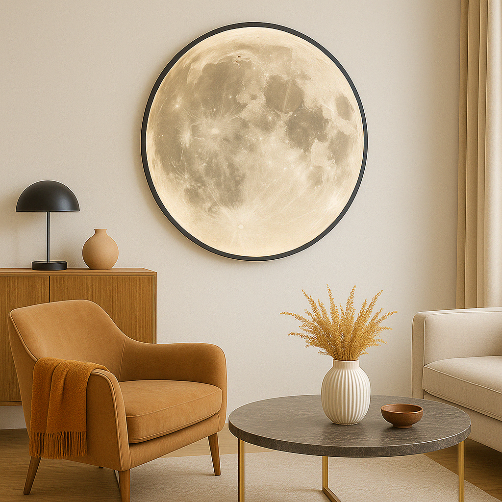 Mond-Wandlampe | Himmlische Eleganz für moderne Innenräume | Meowbutter