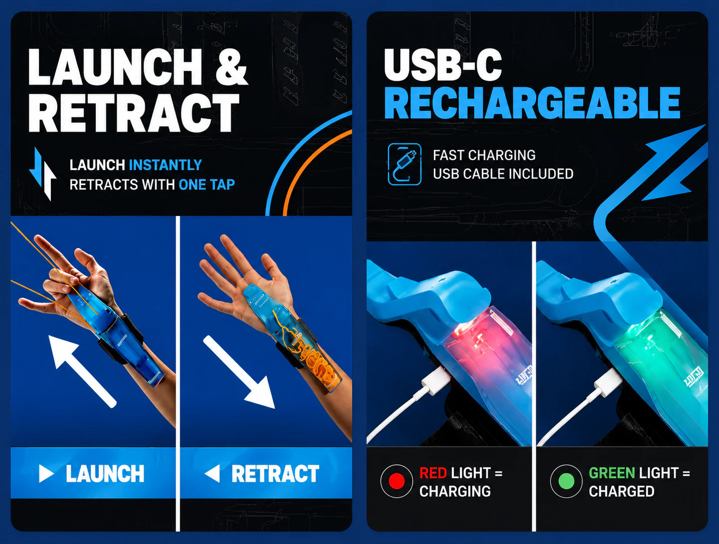 Launch, Retract, Repeat – Wearable Wrist Toy with Glow-in-the-Dark String