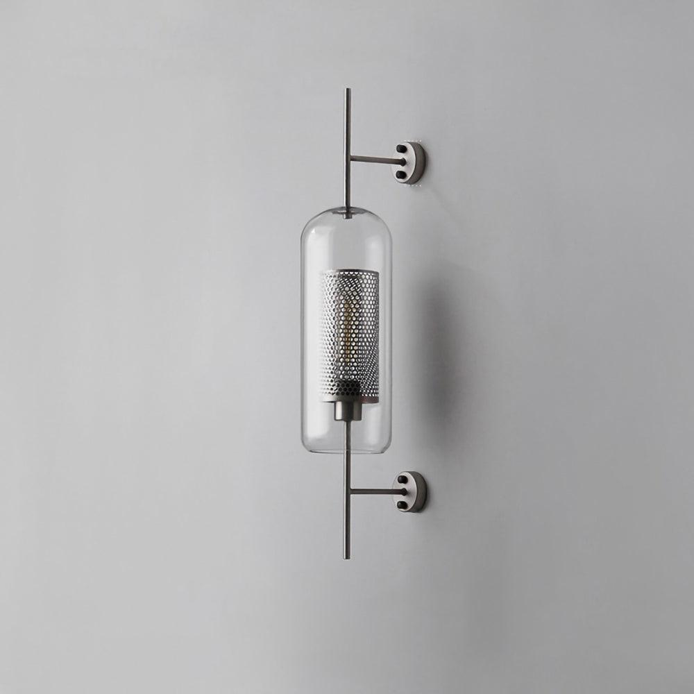 Nastavitelná skleněná nástěnná lampa s měděným povrchem pro moderní interiéry