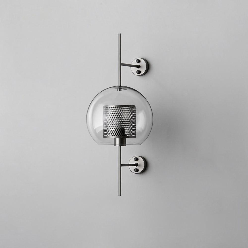 Nastavitelná skleněná nástěnná lampa s měděným povrchem pro moderní interiéry