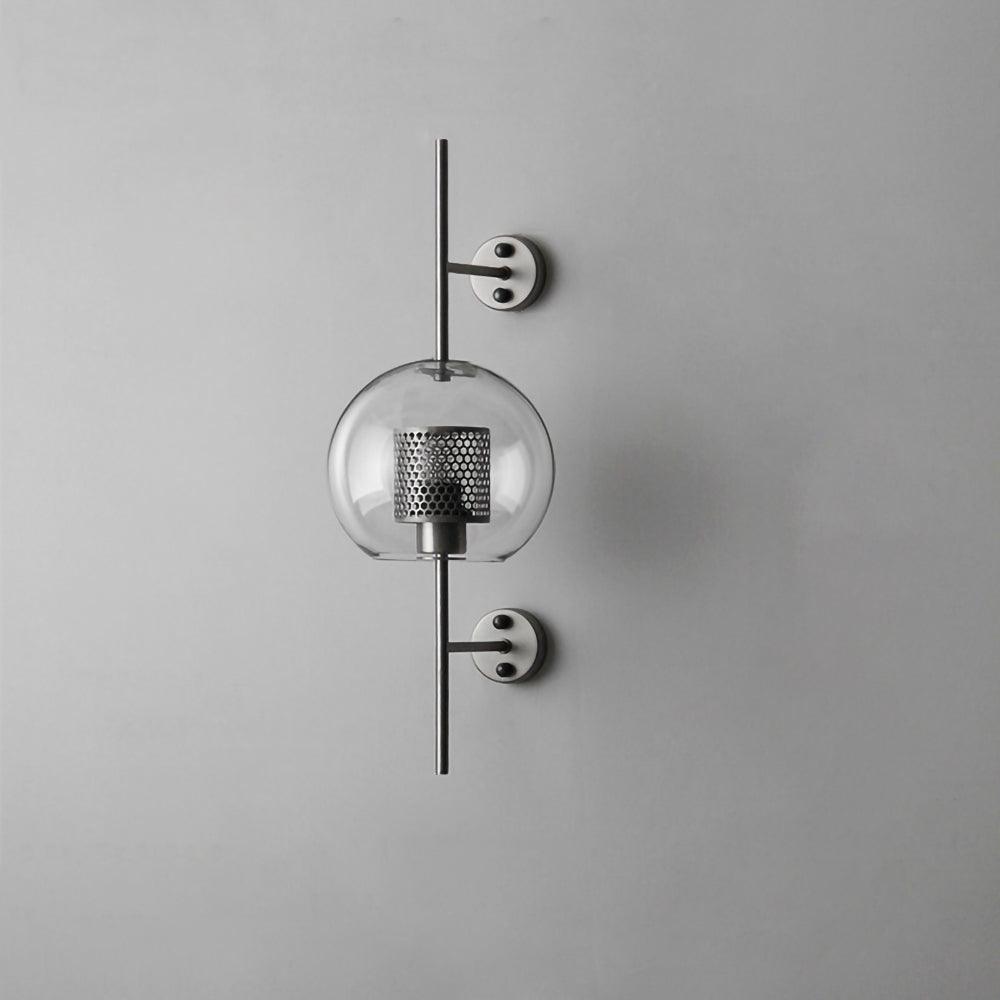 Nastavitelná skleněná nástěnná lampa s měděným povrchem pro moderní interiéry