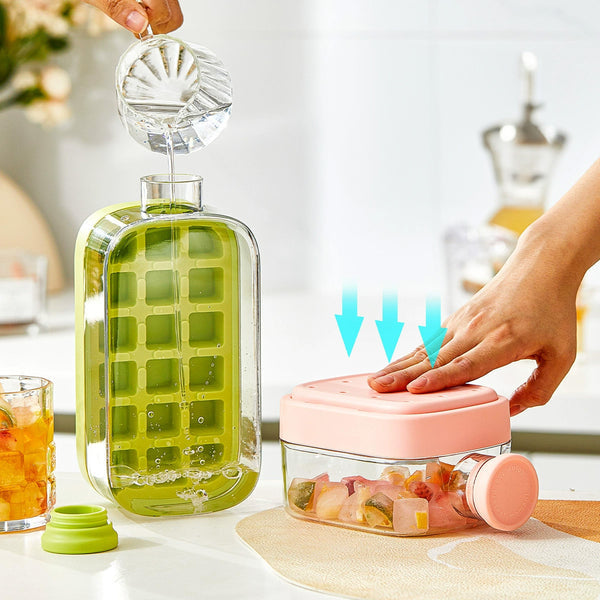 Elegáns, 2 az 1-ben hidratáló palack, 500 ml — beépített jégformás talppal