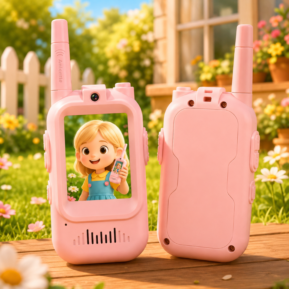 Jouet caméra rechargeable de type talkie-walkie vidéo pour enfants | Meowbutter