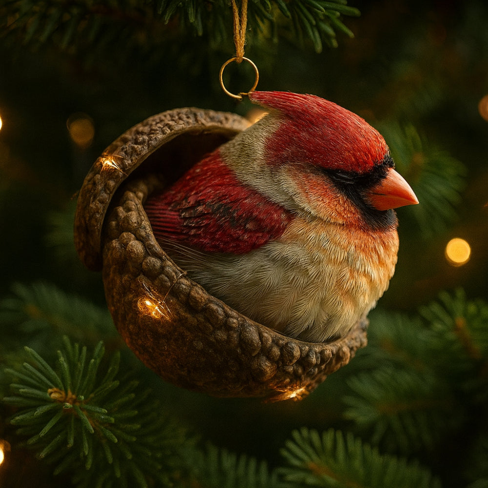 Christmas Ornaments Woodland Animal Acorn Tree Decor | Meowbutter