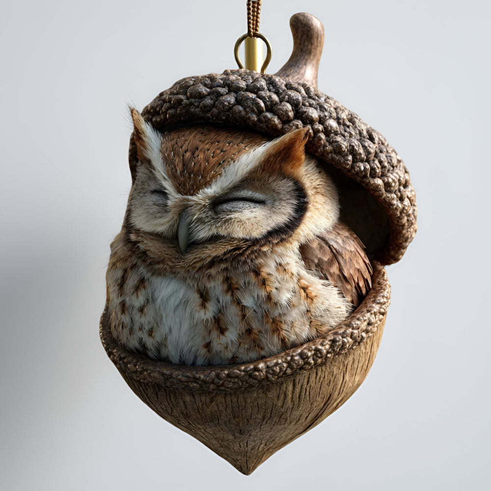Christmas Ornaments Woodland Animal Acorn Tree Decor | Meowbutter