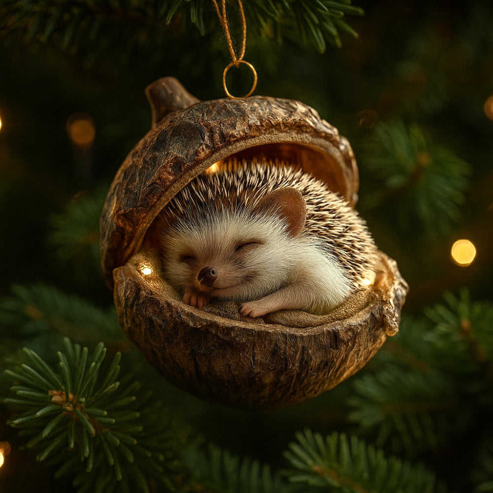 Christmas Ornaments Woodland Animal Acorn Tree Decor | Meowbutter