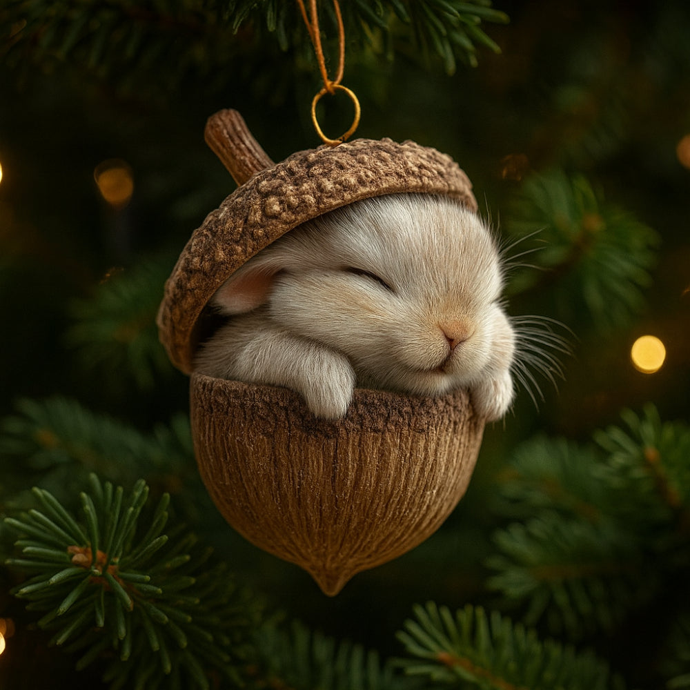 Christmas Ornaments Woodland Animal Acorn Tree Decor | Meowbutter