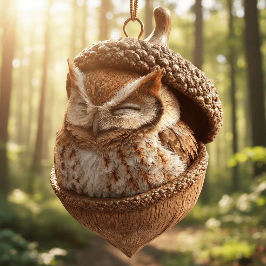 Christmas Tree Ornaments Handcrafted Woodland Animal Acorn Decorations | Meowbutter