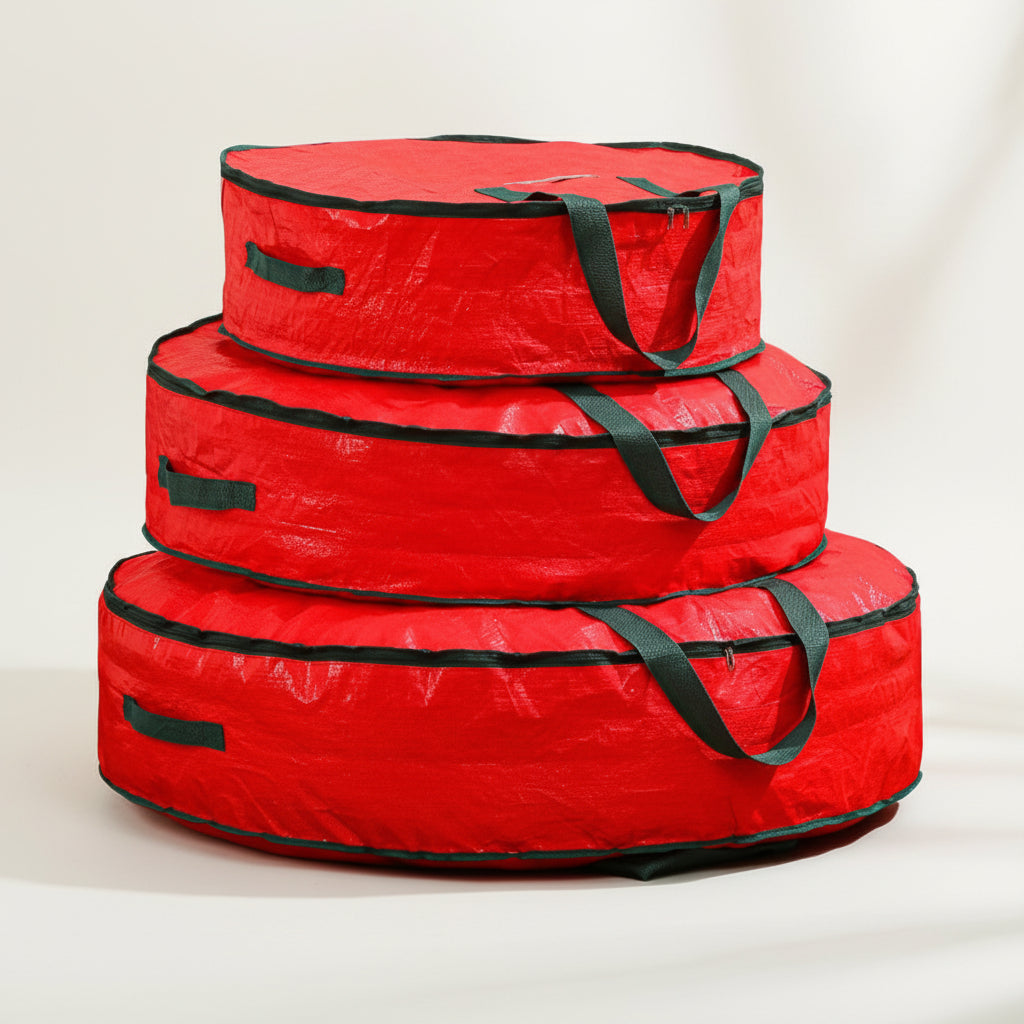 Polyester Christmas Ornament Storage Bag — Durable Woven Fabric