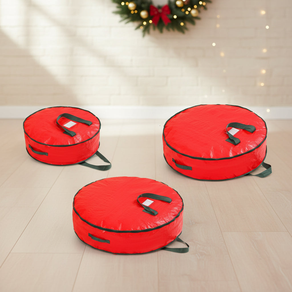 Polyester Christmas Ornament Storage Bag — Durable Woven Fabric
