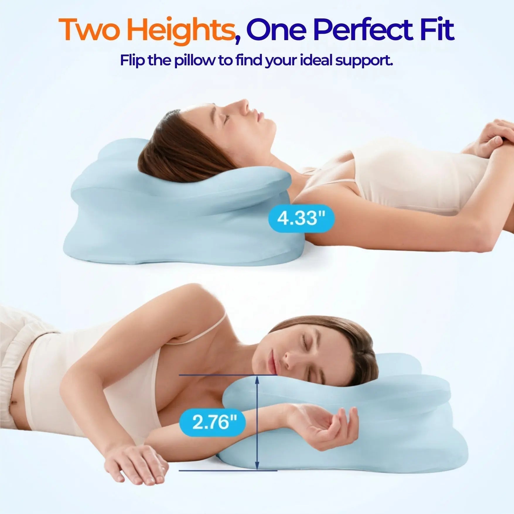 Cloud Alignment Pillow — állítható töltetrendszer, kétmagasságú kialakítás