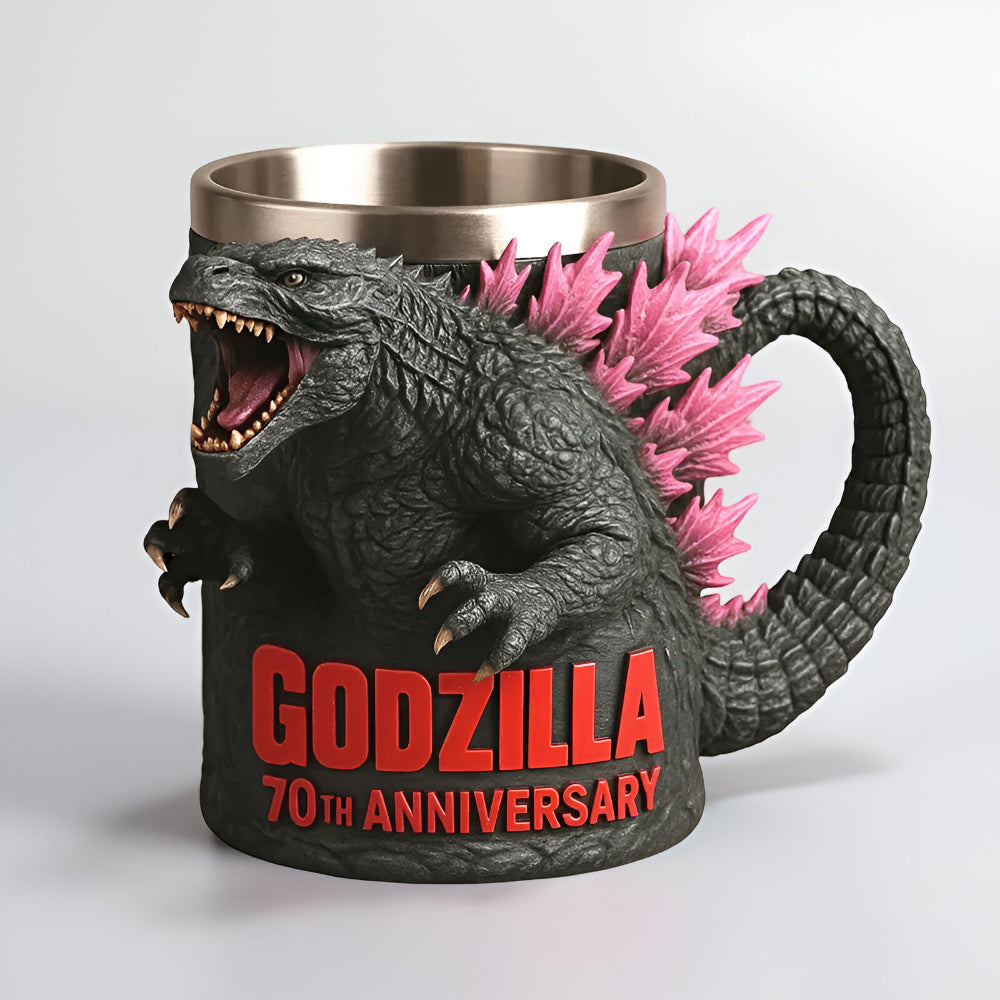 Figura de monstruo en taza de café, vajilla de cerámica esculpida en 3D | Meowbutter