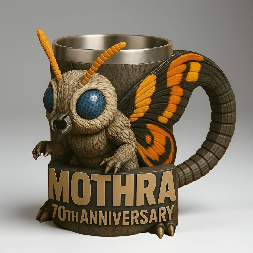 Figura de monstruo en taza de café, vajilla de cerámica esculpida en 3D | Meowbutter