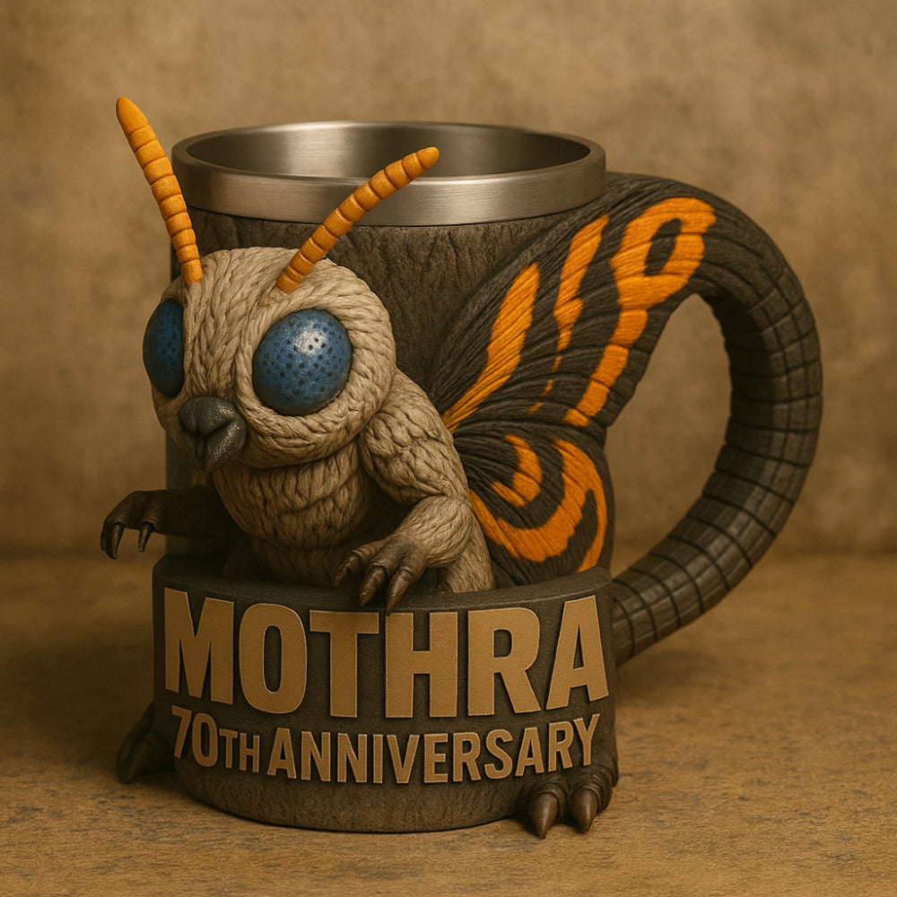 Figura de monstruo en taza de café, vajilla de cerámica esculpida en 3D | Meowbutter