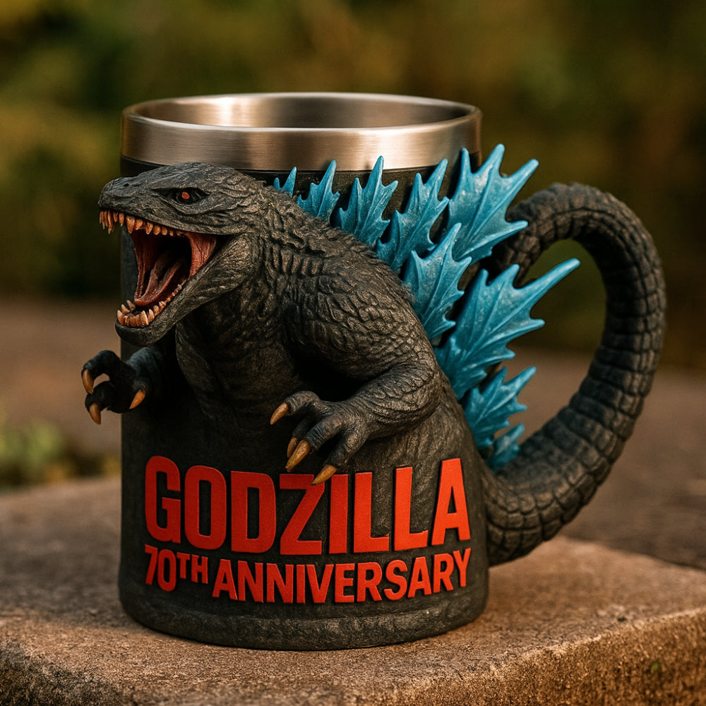 Figura de monstruo en taza de café, vajilla de cerámica esculpida en 3D | Meowbutter